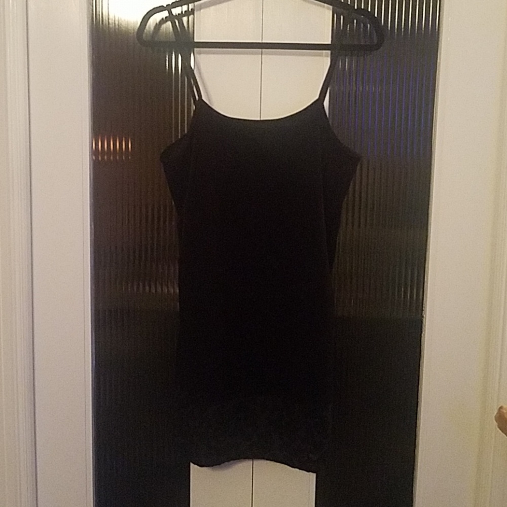 Black velvet night gown